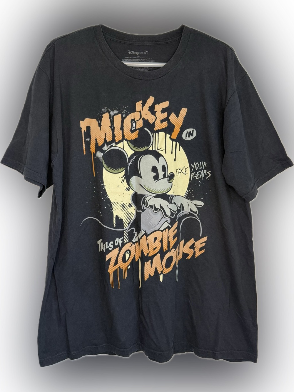Disney Store 'Mickey in Tales of Zombie Mouse' Adult Black T-Shirt Size X-Large